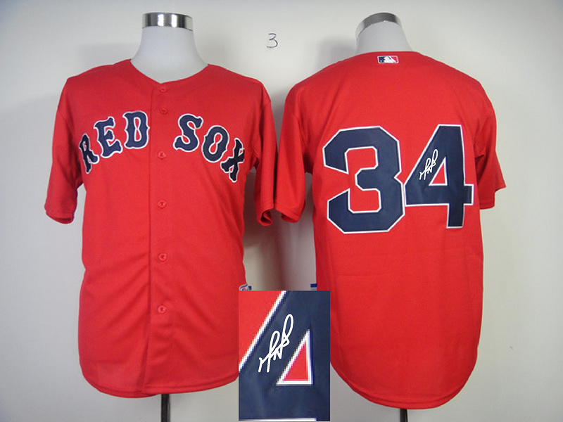 Red Sox 34 Ortiz Red Signature Edition Jerseys