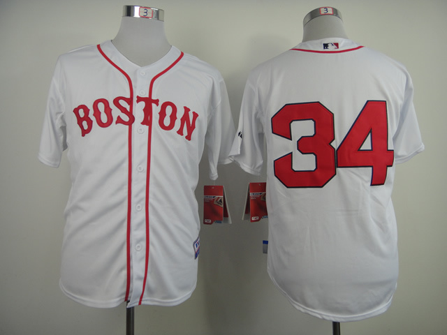 Red Sox 34 Ortiz White Cool Base Jerseys