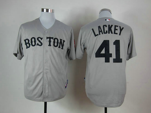 Red Sox 41 Lackey Grey Jerseys