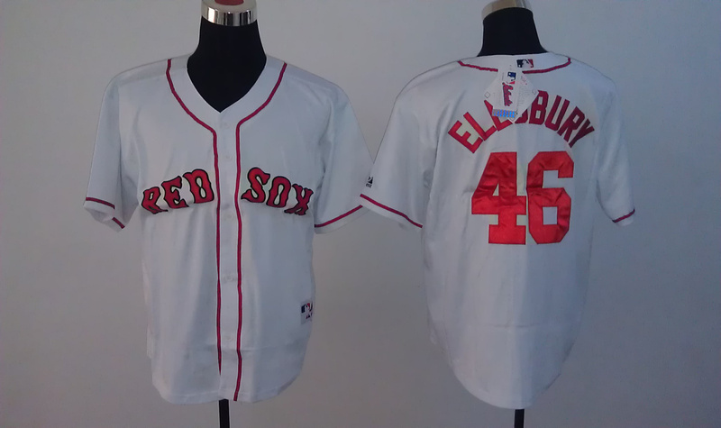 Red Sox 46 Jacoby Ellsbury White Jerseys