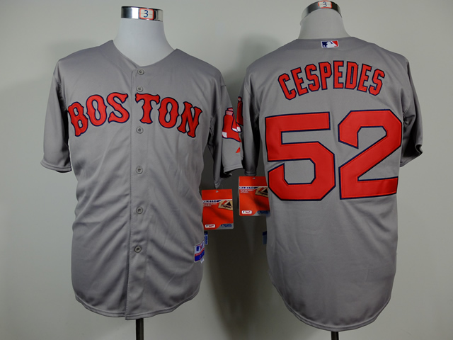 Red Sox 52 Cespedes Grey Cool Base Jerseys Red Sox 52 Cespedes Grey Cool Base Jerseys
