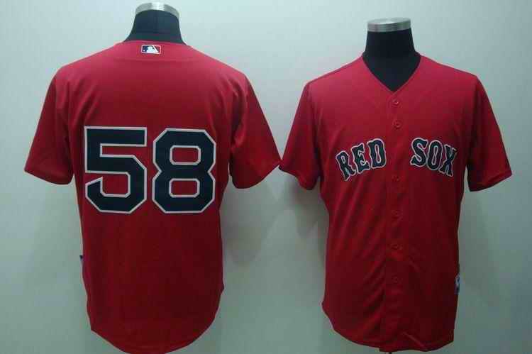 Red Sox 58 Papelbon Red Cool Base Jerseys