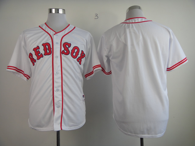 Red Sox Blank White 1936 Throwback Jerseys