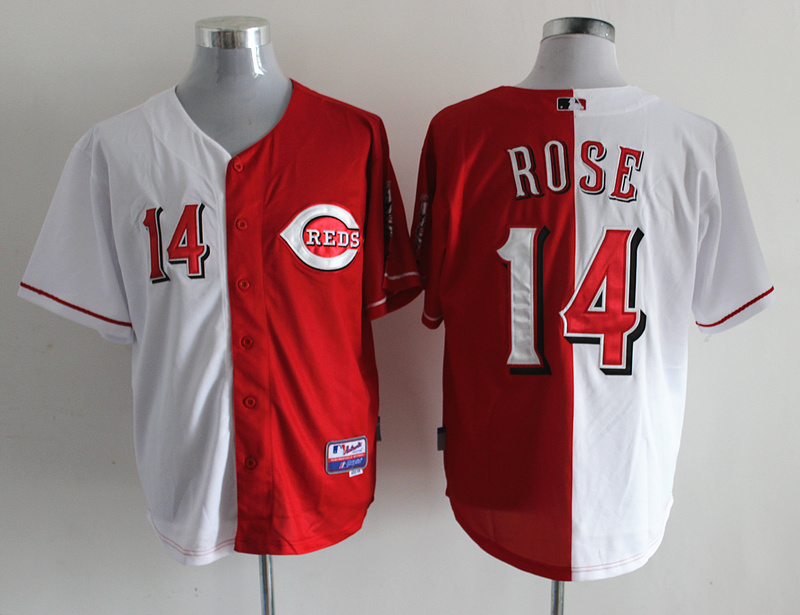 Reds 14 Rose White&Red Split Jerseys