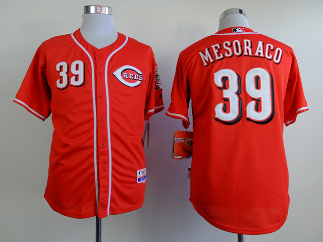 Reds 39 Mesoraco Red Cool Base Jerseys