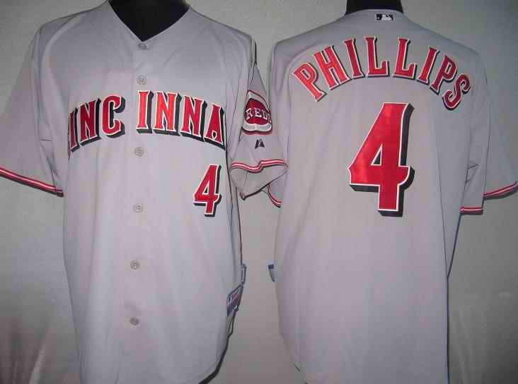 Reds 4 Phillips Grey Jerseys