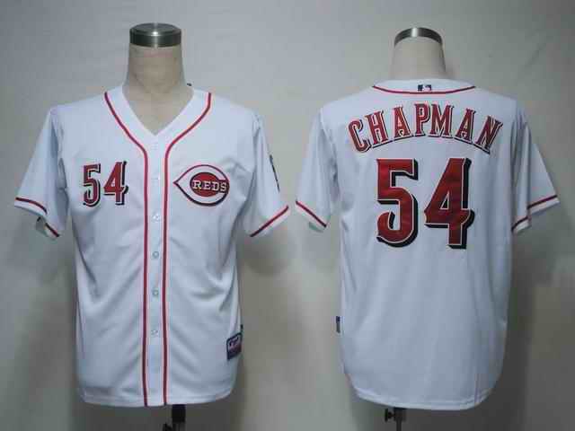 Reds 54 Chapman White Jerseys