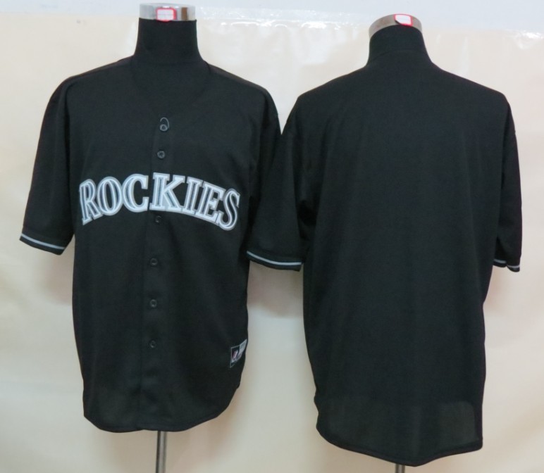 Rockies Blank Black Fashion Jerseys