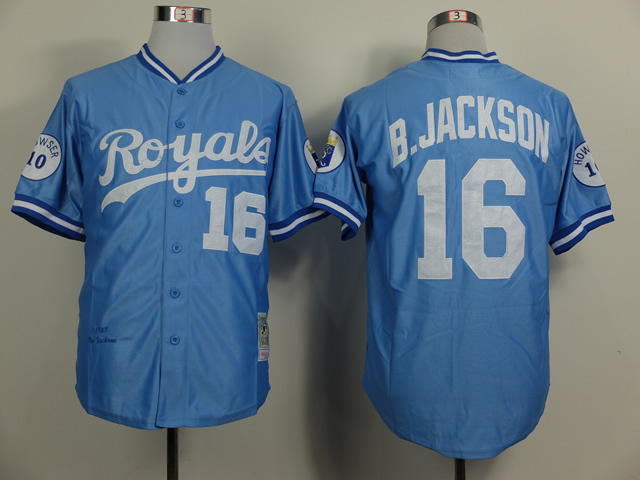 Royals 16 B.Jackson Blue 1987 Throwback Jerseys Royals 16 B.Jackson Blue 1987 Throwback Jerseys
