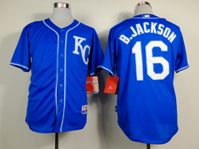 Royals 16 B.Jackson Blue Alternate 2 Cool Base Jerseys Royals 16 B.Jackson Blue Alternate 2 Cool Base Jerseys