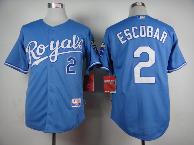 Royals 2 Escobar Blue Cool Base Jersey