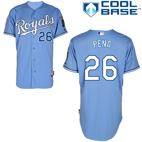 Royals 26 Pena Light Blue Cool Base Jerseys - Click Image to Close