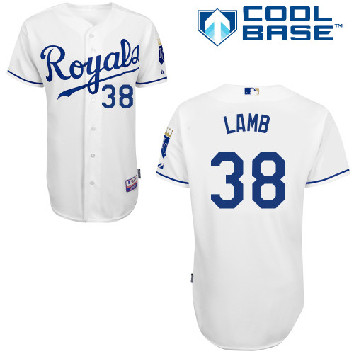 Royals 38 Lamb White Cool Base Jerseys