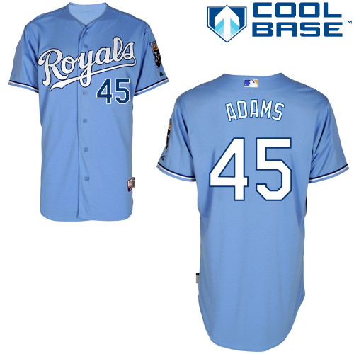 Royals 45 Adams Light Blue Cool Base Jerseys Royals 45 Adams Light Blue Cool Base Jerseys