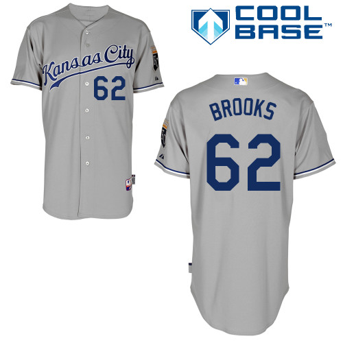 Royals 62 Brooks Grey Cool Base Jerseys