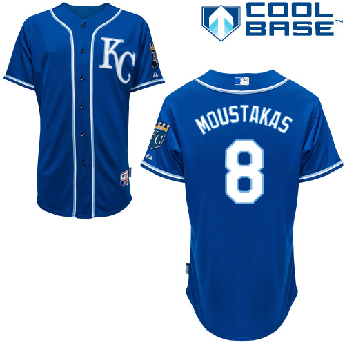 Royals 8 Moustakas Blue Alternate 2 Cool Base Jerseys Royals 8 Moustakas Blue Alternate 2 Cool Base Jerseys