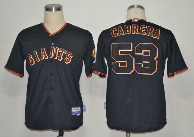 San Francisco Giants 53 Melky Cabrera Black Jerseys