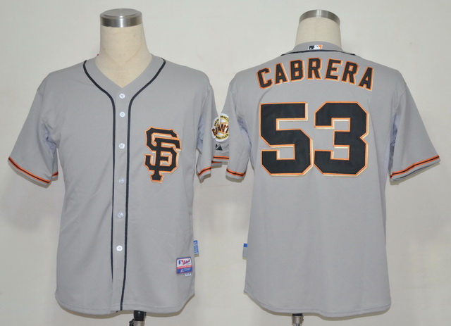 San Francisco Giants 53 Melky Cabrera Grey Jerseys - Click Image to Close