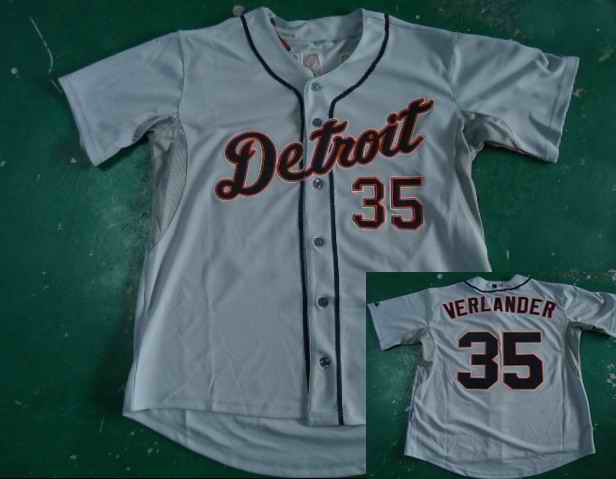 Tigers 35 VERLANDER Grey Jerseys Tigers 35 VERLANDER Grey Jerseys