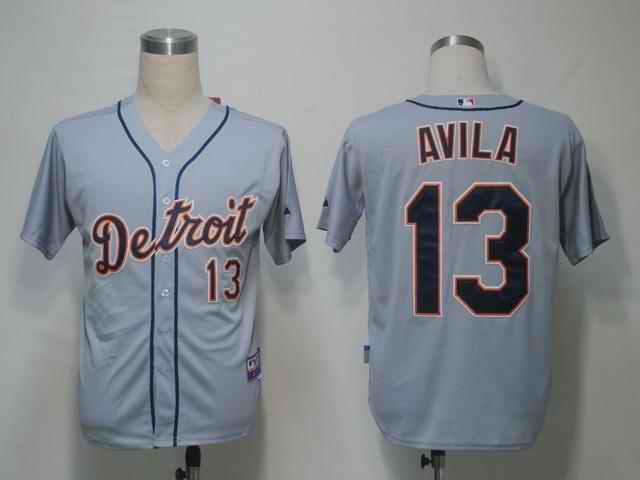 Tigers 13 Avila Grey Jerseys Tigers 13 Avila Grey Jerseys