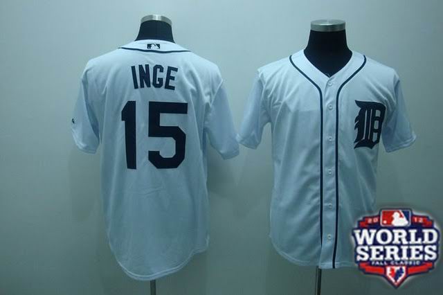 Tigers 15 Inge White 2012 World Series Jerseys