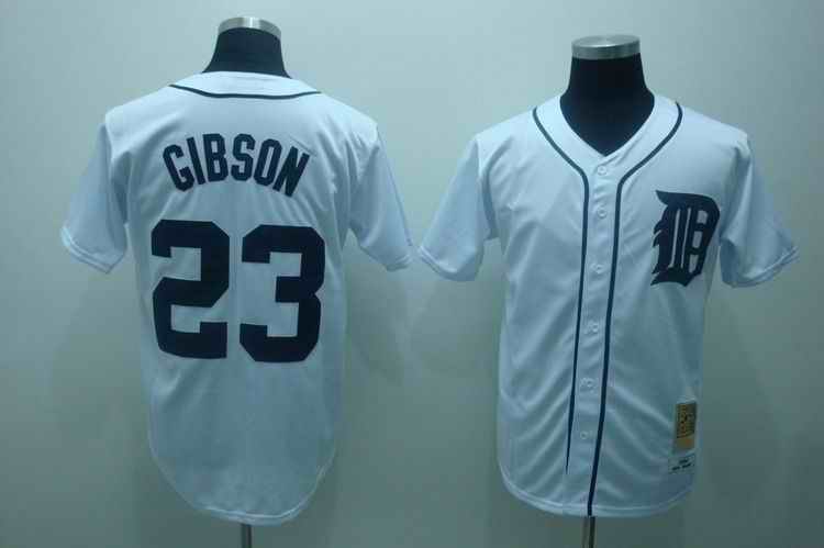 Tigers 23 Gibson White Jerseys