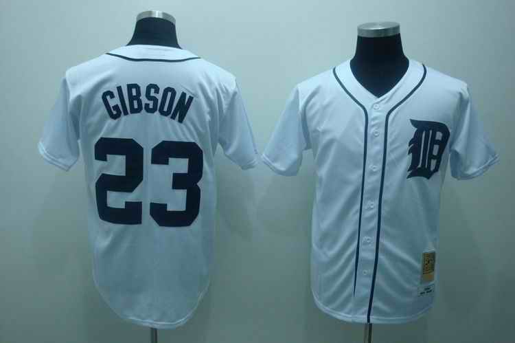 Tigers 23 Gibson White Jerseys Tigers 23 Gibson White Jerseys