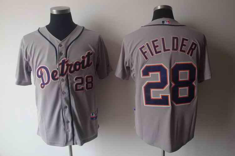 Tigers 28 FIELDER Grey jerseys