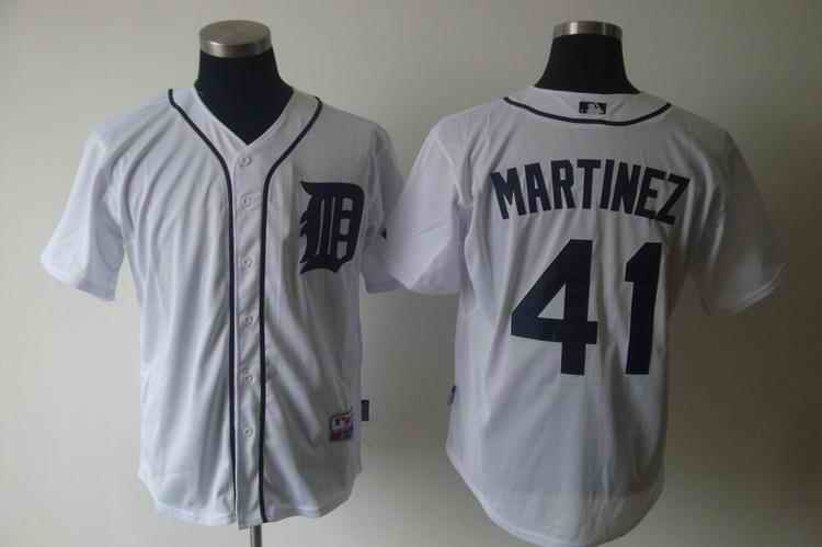 Tigers 41 Martinez White Jerseys