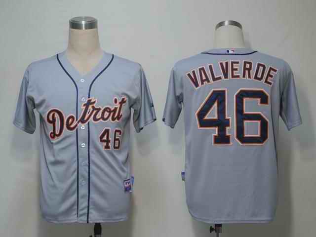 Tigers 46 Valverde Grey Jerseys Tigers 46 Valverde Grey Jerseys