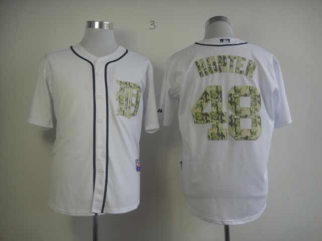 Tigers 48 Hunter White camo number Jerseys