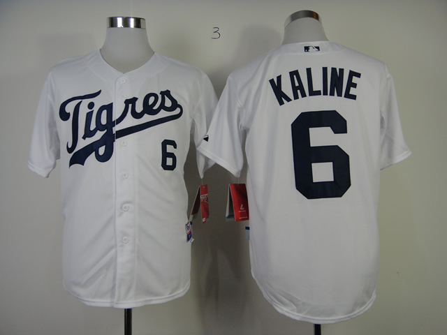 Tigers 6 Kaline White Cool Base Jerseys