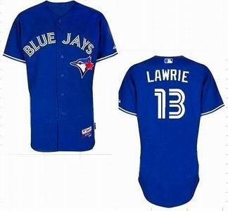 Toronto Blue Jays 13 Lawrie blue cool base 2012 Jersey