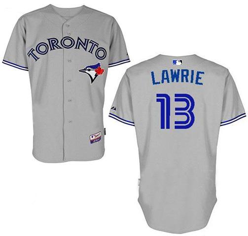 Toronto Blue Jays 13 Lawrie grey cool base 2012 Jersey