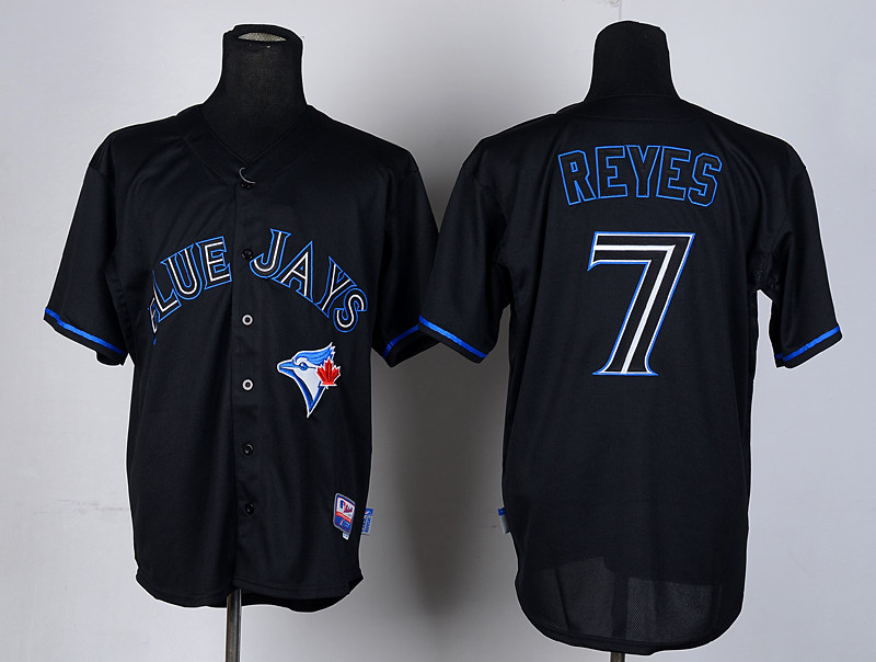 Toronto Blue Jays 7 Reyes Black Jerseys