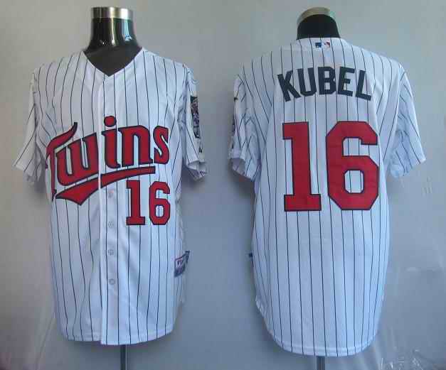 Twins 16 Jason Kubel white Jerseys