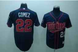 Twins 22 Carlos Gomez blue jersey