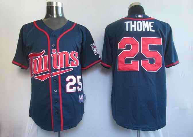 Twins 25 Thome blue Jerseys - Click Image to Close
