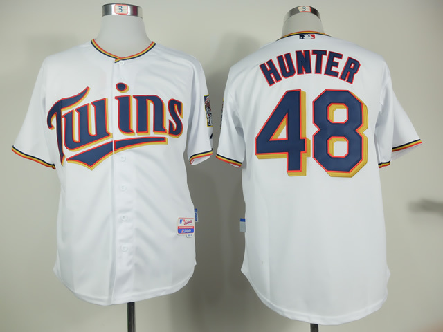Twins 48 Hunter White Cool Base Jerseys