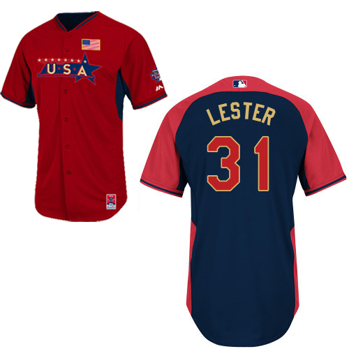 USA 31 Lester Red 2014 Future Stars BP Jerseys
