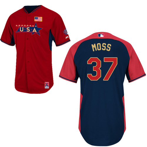 USA 37 Moss Red 2014 Future Stars BP Jerseys