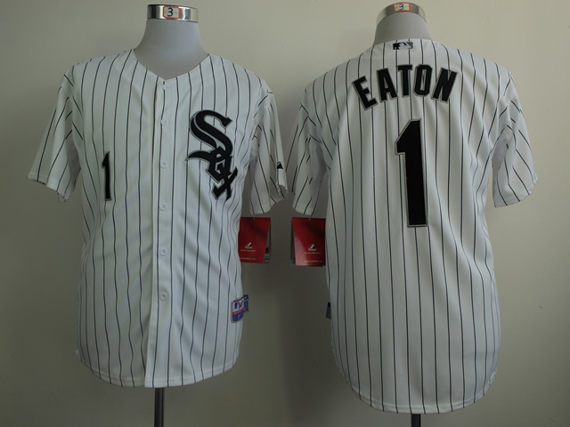 White Sox 1 Eaton White Cool Base Jerseys