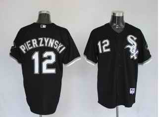 White Sox 12 Pierzynski Black Jerseys
