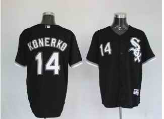 White Sox 14 Paul Konerko Black Jerseys