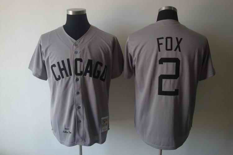 White Sox 2 Fox grey m&n Jerseys White Sox 2 Fox grey m&n Jerseys