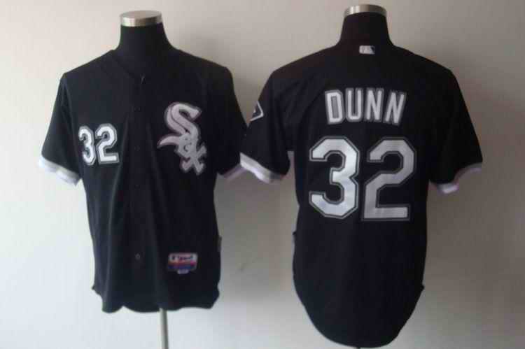 White Sox 32 Dunn Black Jerseys