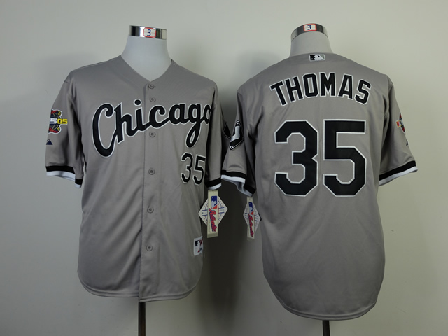 White Sox 35 Thomas Grey Jerseys - Click Image to Close