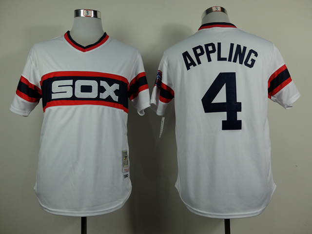 White Sox 4 Appling White 1983 Throwback Jerseys