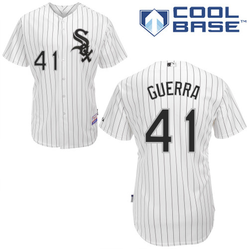 White Sox 41 Guerra White Cool Base Jerseys