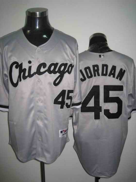 White Sox 45 Jordan Grey Jerseys White Sox 45 Jordan Grey Jerseys